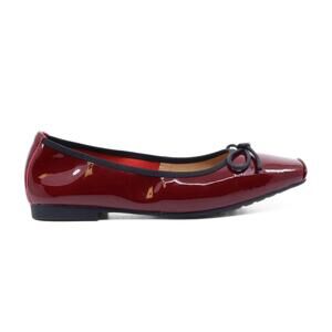 NEW ALL BLACK women's patty blunt ballet in wine